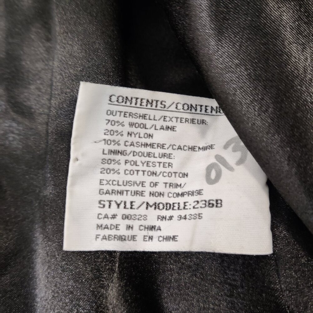 Simon Chang Women's Coat Size 9 / 10 Gray Wool Cashmere Lined Business Casual - Picture 6 of 9